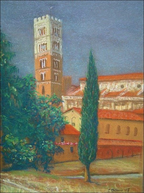 Lucca - San Martino vu de la Passeggiata delle mura