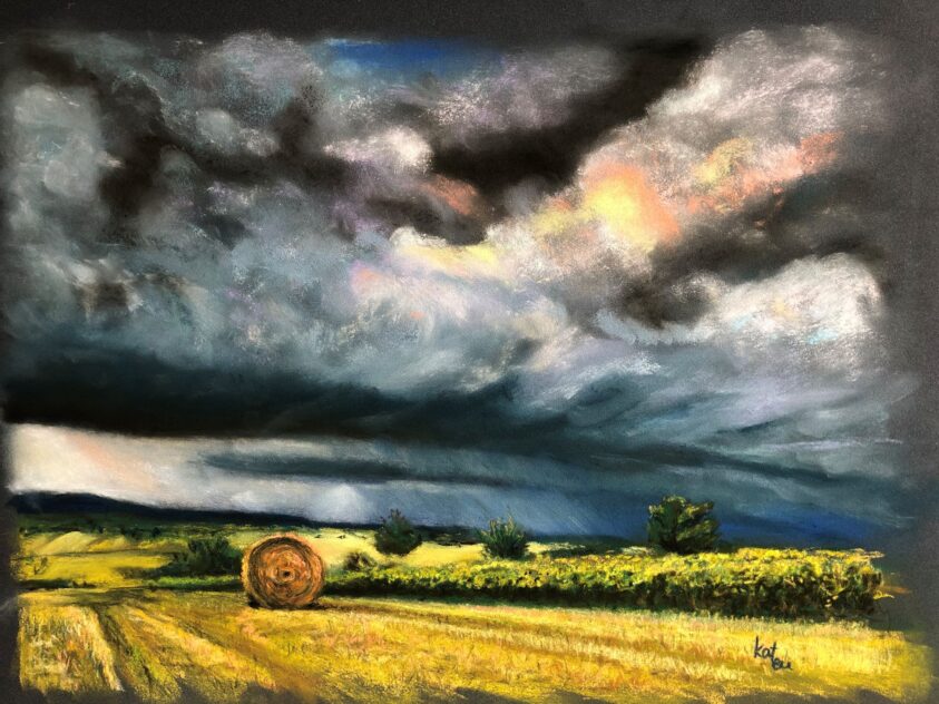 moisson sous l'orage