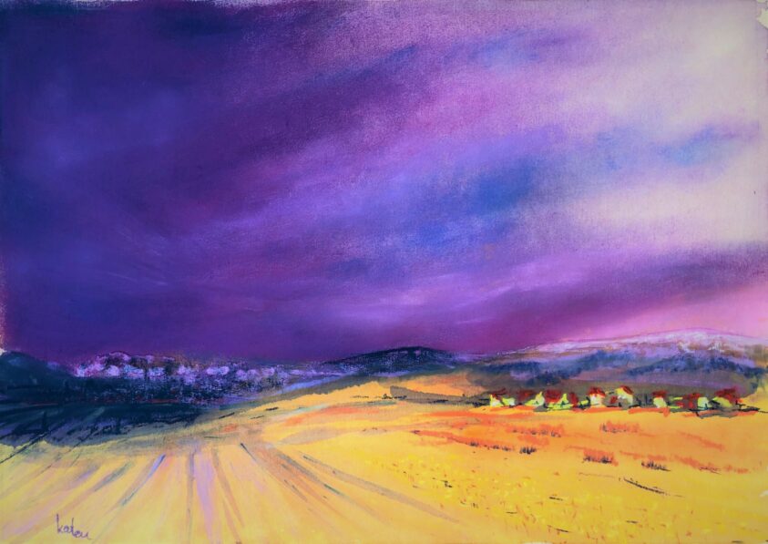Paysage violet